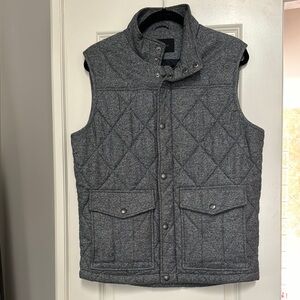 Men's Banana Republic Gray Quilted Vest
